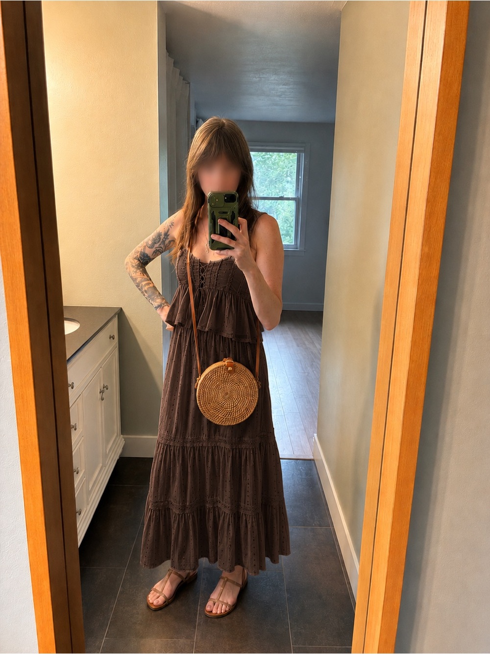 Brown Wicker purse